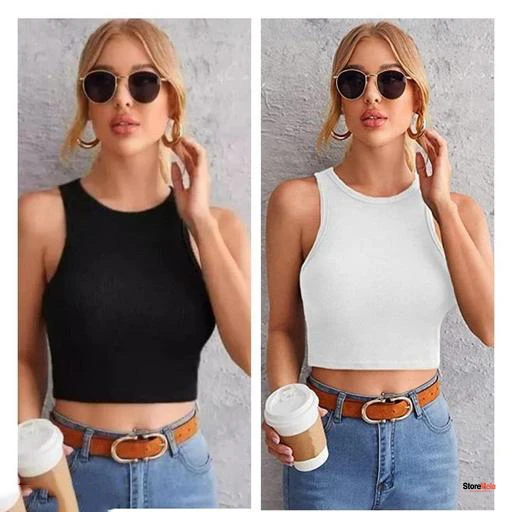TUSI-TANK TOP COMBO BLACK-WHITE 01