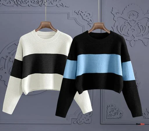 Women & Girls Printed Cotton Blend T-Shirt Combo – Long Sleeve Trendy Casual Top (Pack of 2)