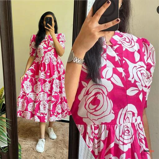 Women’s Zip-Front Printed Long Anarkali Gown Kurti – Rayon Full Sleeve Ethnic Wear