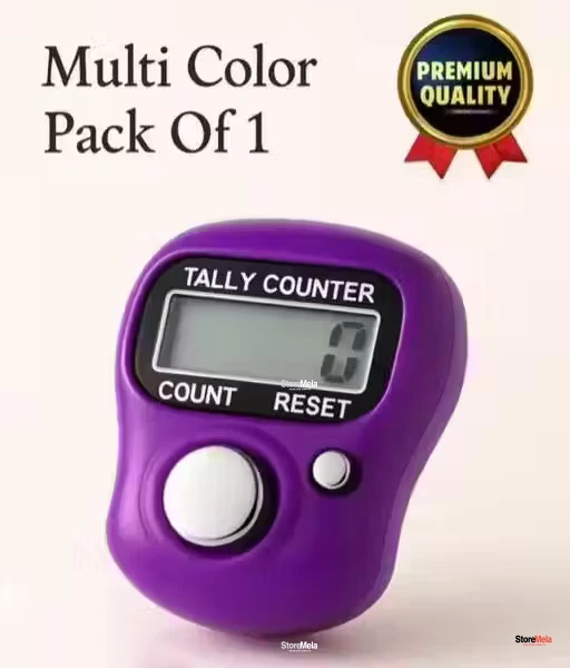 Fingers Tally Counter - Multicolor Jaap Mala Counter for Naam Jaap | Mantra Jap | Tasbeeh Misbaha and Versatile Use | Digital Fingers Counter for Prayer Japa Mala (Pack of 1)