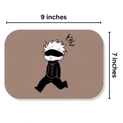Mouse Pad - Computer Gojo Jujutsu Kaisen Anime Printed Mouse Mat Mousepad with Anti-Slip Rubber Base & Smooth Mouse Control for Laptop, Notebook, MacBook Pro, Gaming (9 inch x 7 inch)